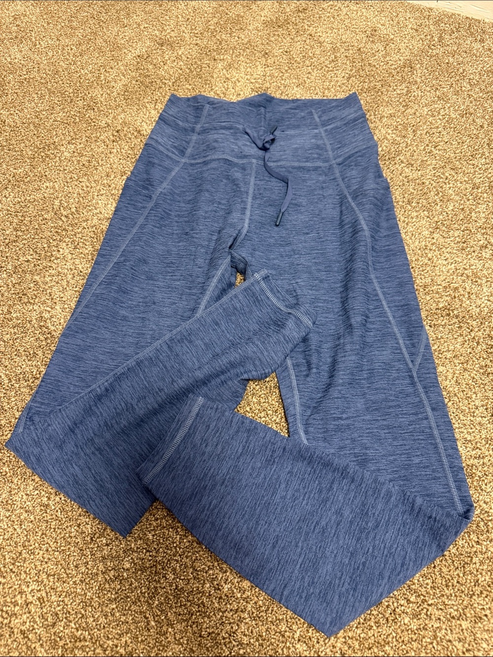 Women's Heathered Navy Blue Performance Leggings